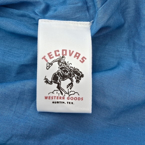 Tecovas Blue Smocked Waist Mini Dress Size L - Picture 7 of 8